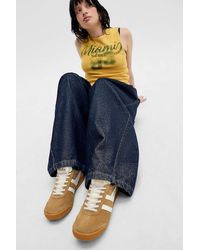 Gola - Caramel & White Elan Suede Trainers - Lyst