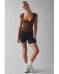 Out From Under - Jade Seamless Knit Cutout Short Sleeve Tee - Lyst