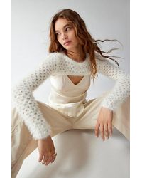 Urban Outfitters - Uo Whitney Fuzzy Shrug Sweater - Lyst