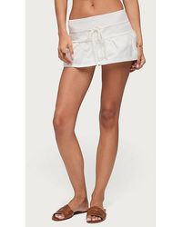 Edikted - Yelena Peplum Mini Skort - Lyst