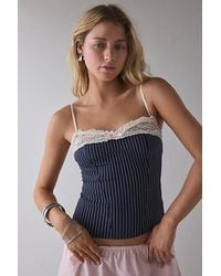 Kimchi Blue - Lexi Lace Trim + Bow Detail Cami - Lyst