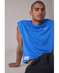 Nike - Cropped Mesh Tank Top - Lyst