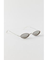 Urban Outfitters - Rhinestone Slim Oval Sunglasses - Lyst