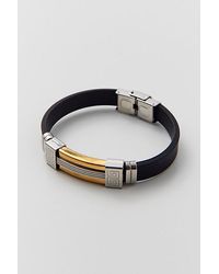 Urban Outfitters - Leo Leather & Metal Bracelet - Lyst