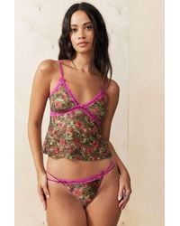 Out From Under - Mindy Floral Lace Thong - Lyst