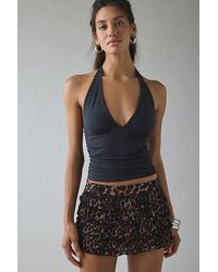 Kimchi Blue - Breakup Plunging Cropped Halter Top - Lyst