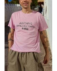 Urban Outfitters - Uo Pink Archive Short Sleeve Slub T-shirt - Lyst