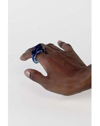 rain and rivers - Handmade Flattened Glass Ring - Lyst