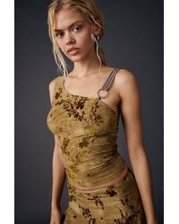 Urban Outfitters - Uo Amber Jersey Knit Asymmetric O-Ring Strap Tank Top - Lyst