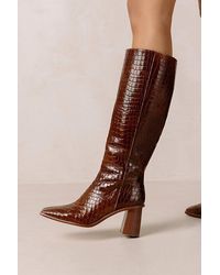 Alohas - East Leather Knee High Croc Boot - Lyst
