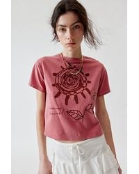 Urban Outfitters - Painted Sun Art Slim Tee - Lyst