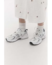 New Balance White \u0026 Silver 530 Trainers 