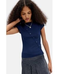 Motel - Navy Elyra Top - Lyst