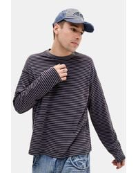 BDG - Black & Grey Stripe Long Sleeve T-shirt - Lyst