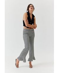 Urban Outfitters - Uo Daphne Printed Ruffle Flare Pant - Lyst