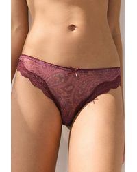 Out From Under - Angel Mesh Lace Trim Thong - Lyst