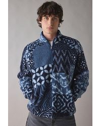 BDG - Printed Fleece Quarter Zip Sweatshirt - Lyst
