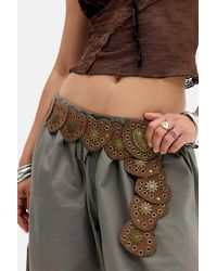 BDG - Suedette Heart Concho Belt - Lyst