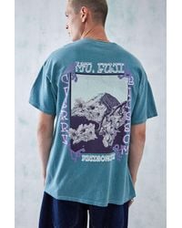 Urban Outfitters - Uo Blue Mount Fuji T-shirt - Lyst