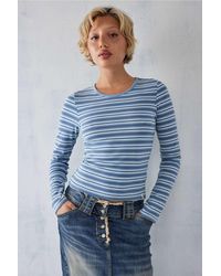 BDG - Blue Stripe Long-sleeved Baby T-shirt - Lyst