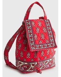 Vera Bradley - Quilted Cotton Drawstring Backpack - Lyst