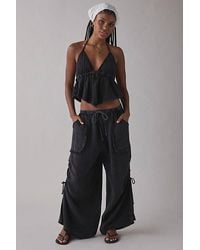 Out From Under - Ocean Air Cinched Wide-Leg Gauze Pant - Lyst