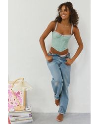 Out From Under - Petunia Fields Ribbon Trim Lace Corset Top - Lyst