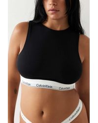 Calvin Klein - Grey Modern Cotton Open Back Bralette - Lyst