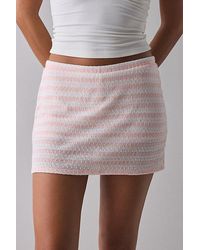 Vintage & ReMADE by UO - Remade By Uo Remnants Striped Knit Mini Skort - Lyst