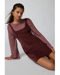 Urban Outfitters - Uo Lily Corduroy Empire Mini Dress - Lyst