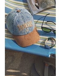 Mitchell & Ness - Mlb New York Yankees Denim & Faux Suede Dad Hat - Lyst