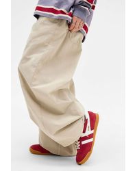 Gola - Red & White Elan Suede Trainers - Lyst
