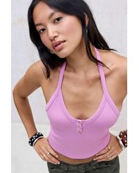 Out From Under - Andi Halter Button Seamless Cami - Lyst