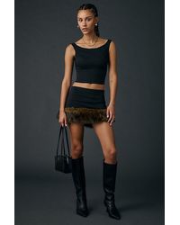 Urban Outfitters - Uo Fur-Ever Fine Faux Fur Trim 2-Piece Skirt Set - Lyst