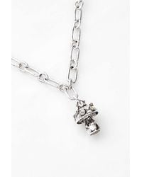 Urban Outfitters Mushroom Chain Necklace - Metallic