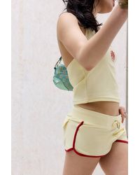 Juicy Couture - Double Cream Towelling Booty Shorts - Lyst