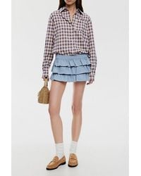 Lioness - Solstice Tiered Ruffle Mini Skort - Lyst