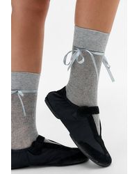 Out From Under - Satin Bow Tie Ankle Socks - Lyst