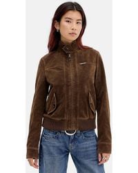 BDG - Brown Roxy Faux Suede Jacket - Lyst