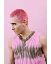 Urban Outfitters Uo Vivid Dye Tech Slim Sweater Vest - Pink