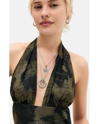 Silence + Noise - Silence + Noise Etched Ring Pendant Necklace - Lyst