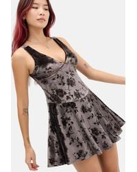 Kimchi Blue - Mon Amour Velvet Mini Dress - Lyst