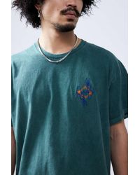 Urban Outfitters - Uo Green Fish Embroidered T-shirt - Lyst