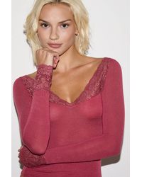 Out From Under - Lydia Lace Trim Top - Lyst