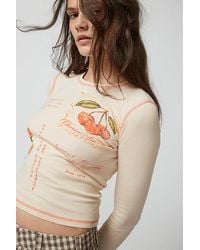 Urban Outfitters - Cherie Amour Long Sleeve Baby Tee - Lyst