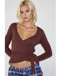 Out From Under - Bec Ballet Wrap Top - Lyst