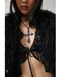 Urban Outfitters - Alexa Cross Corded Necklace - Lyst