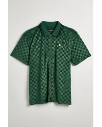 Teddy Fresh - Checked Out Velour Zip Polo Shirt Top - Lyst