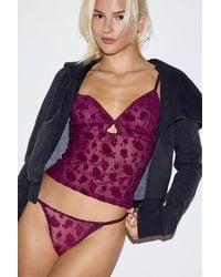 Out From Under - Jenni Flocked Thong - Lyst