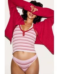 Out From Under - Andi Seamless Stripe Thong - Lyst